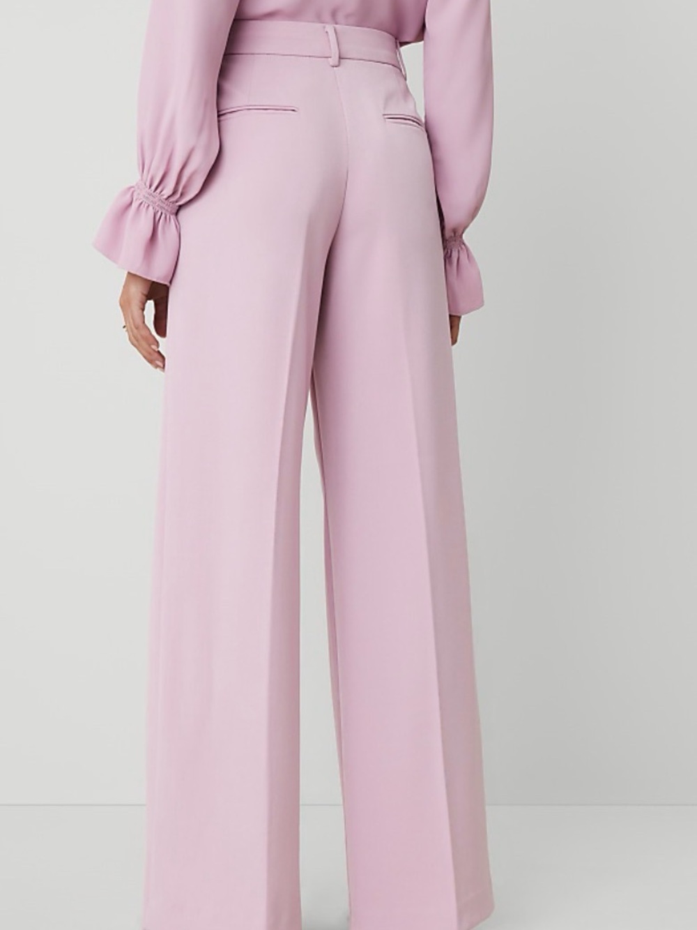 NWOT Ann Taylor Perfect Wide-Leg Pants in Dusted Orchid Size 6 - Picture 3 of 12